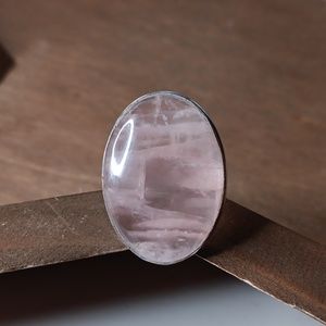 Rose quartz ring, size 8.5